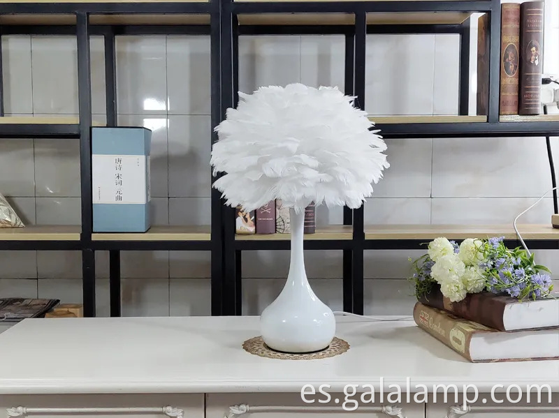 Lámpara de escritorio de plumas, insents nórdicos, decoración cálida, bricolaje